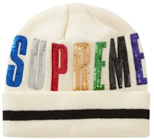 Supreme New Era Sequin Beanie Natural Supreme New Era Sequin Beanie Natural