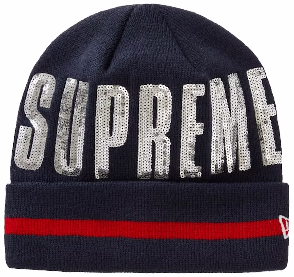 supreme-new-era-sequin-beanie-navy