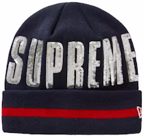 Supreme New Era Sequin Beanie Navy Supreme New Era Sequin Beanie Navy