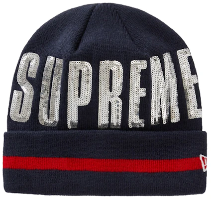 Supreme New Era Beanie Sequin Navy Topi Rajut Buy Supreme New Era Beanie Sequin Navy Topi Rajut