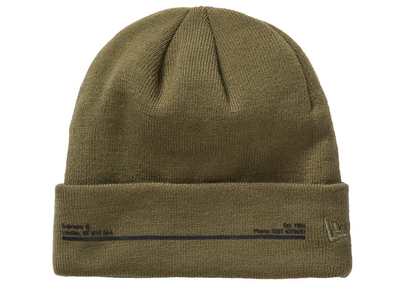 Supreme New Era Shop Beanie Light Olive London