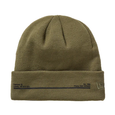 Supreme New Era Shop Beanie Light Olive London