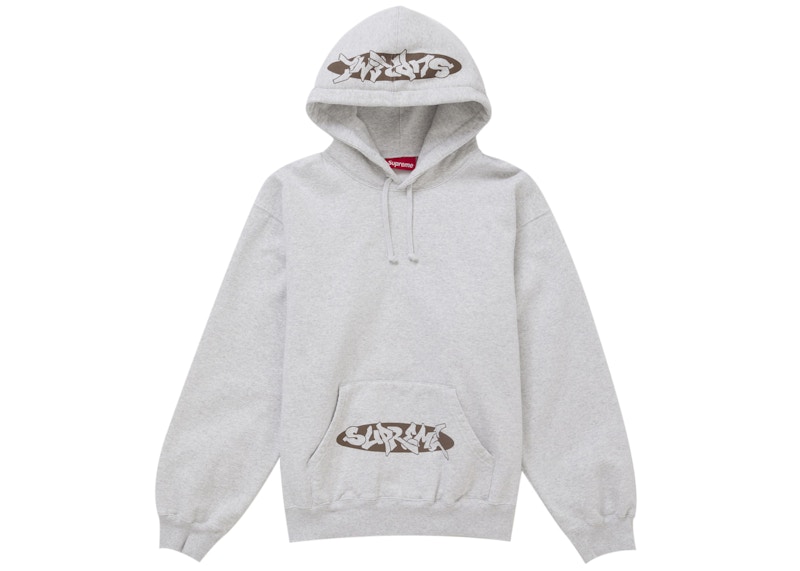 Supreme New World Order Hooded Sweatshirt Heather Grey
