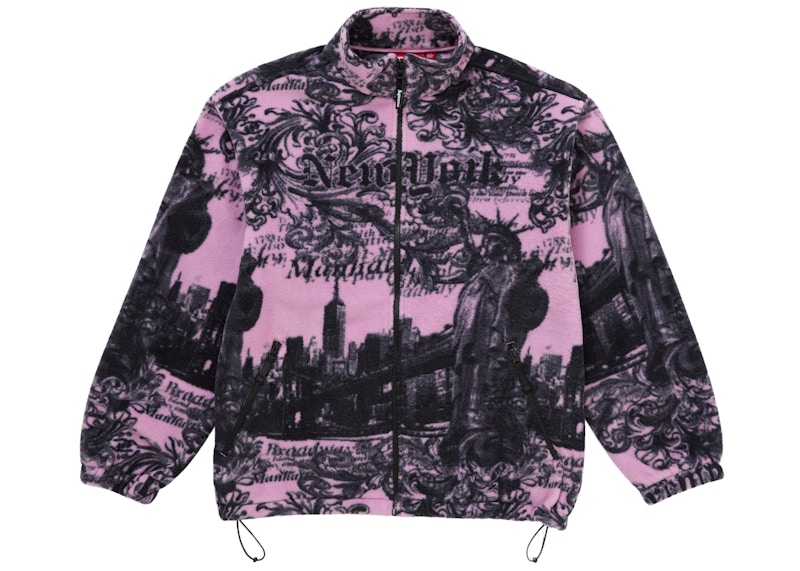 Supreme New York Fleece Jacket Pink