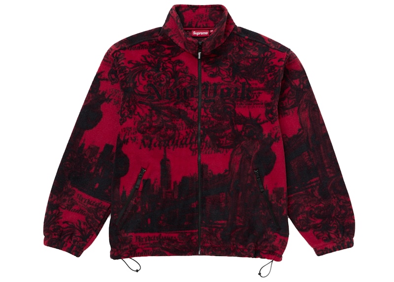 Supreme New York Fleece Jacket Red
