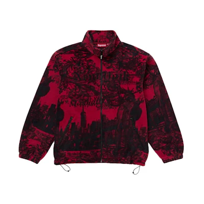 Supreme New York Fleece Jacket Red