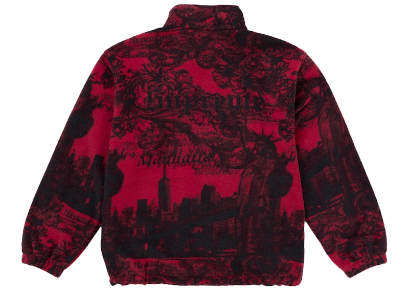 Supreme New York Fleece Jacket Red 圖 2