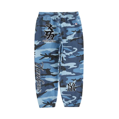 Supreme New York Yankees Kanji Sweatpant Blue Camo