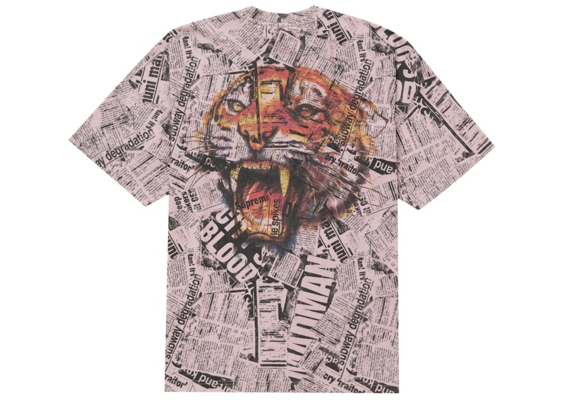 Supreme Newspaper S/S Top Pink