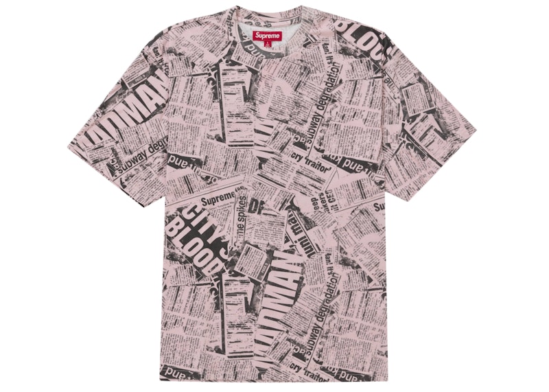 Supreme Newspaper S/S Top Pink 圖 2