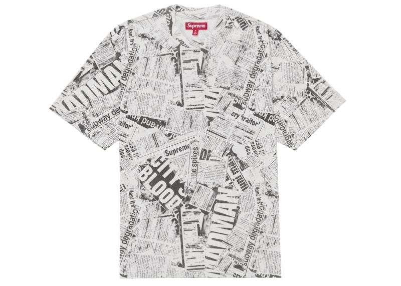 Supreme Newspaper S/S Top White 圖 2