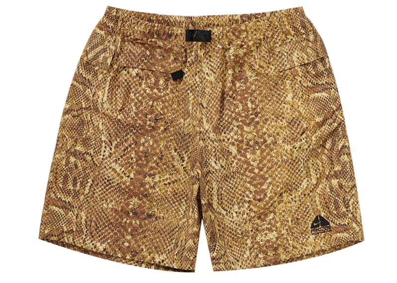Supreme Nike ACG Nylon Trail Short Gold Snakeskin