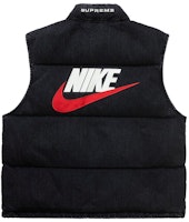 Supreme Nike Denim Puffer Vest Black Supreme Nike Denim Puffer Vest Black