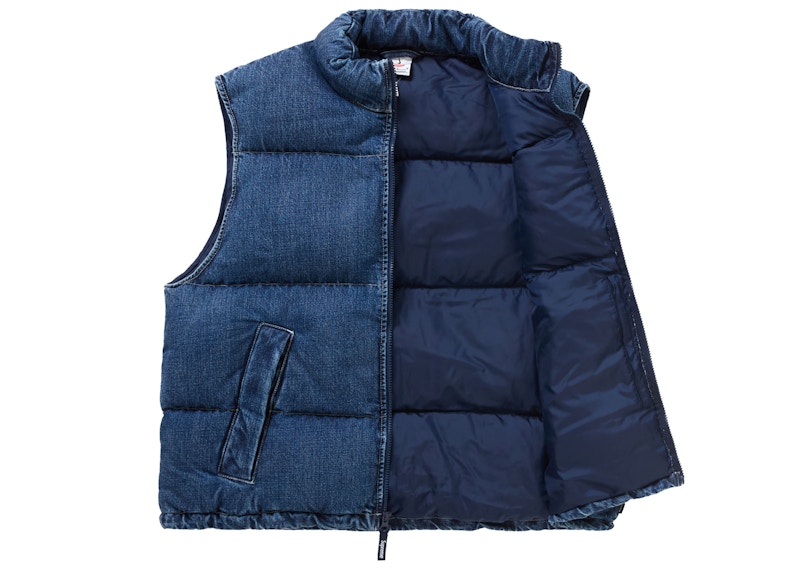 Order Supreme Nike 牛仔羽绒背心 靛蓝色