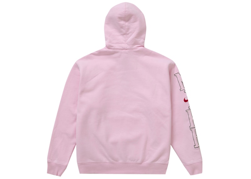 Order Supreme Nike Hoodie Sweater Warna Pink Muda
