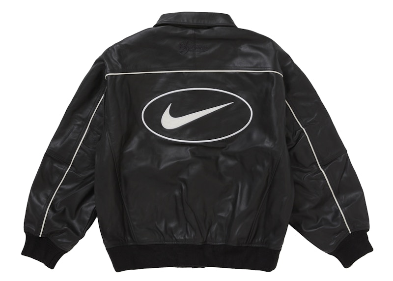 Lookbook Supreme Nike 皮革棒球外套 黑色