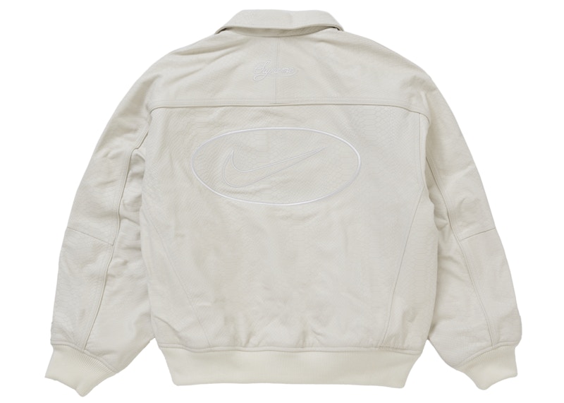 Lookbook シュプリーム ナイキ レザー バーシティ ジャケット ホワイト