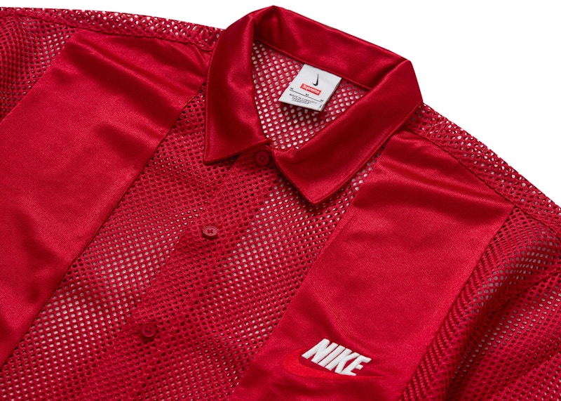 Lookbook Supreme Nike Mesh S/S Shirt Red