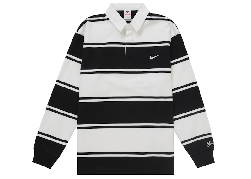 Supreme Nike Stripe Rugby Black