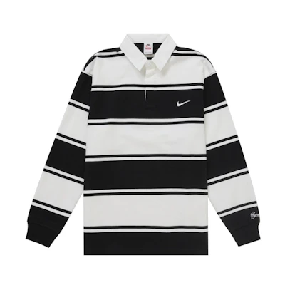 Supreme Nike Stripe Rugby Black