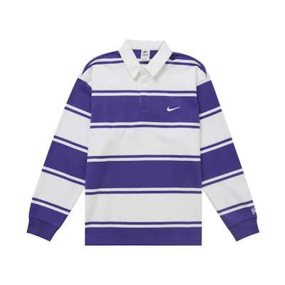 Supreme Nike Stripe Rugby Purple