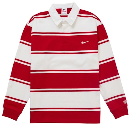 Supreme Nike Stripe Rugby Red Buy Supreme Nike Stripe Rugby Red