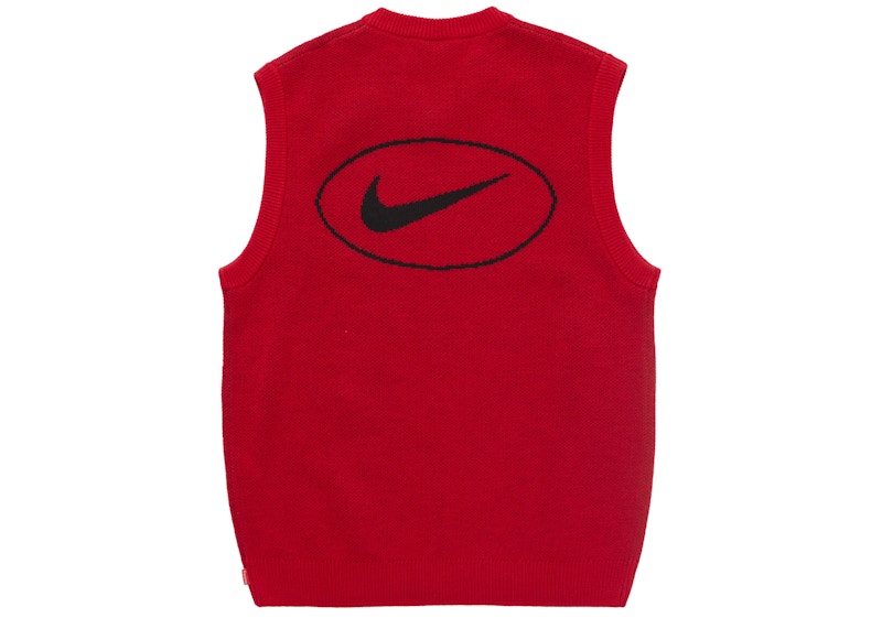 Order Supreme Nike 毛衣背心 紅色