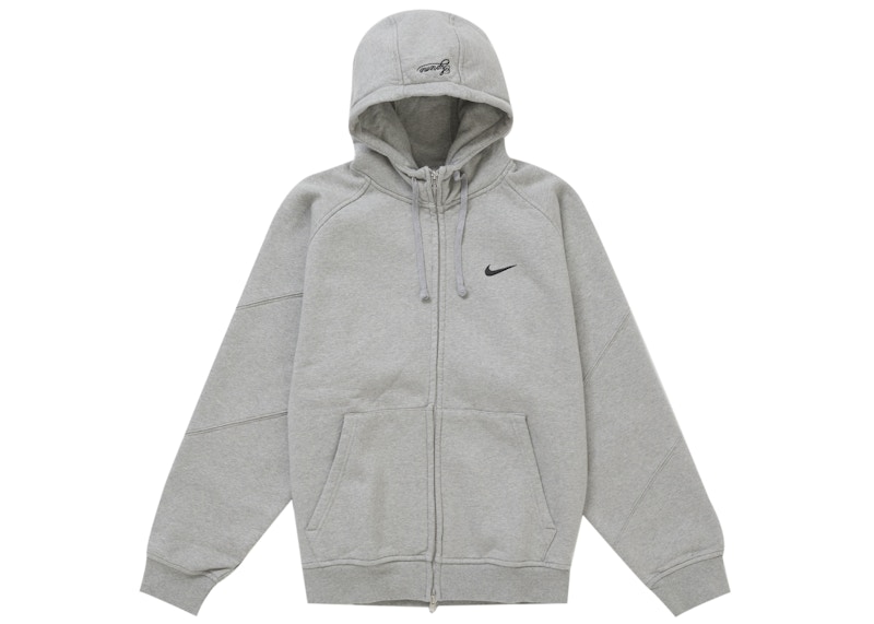 Supreme Nike Zip Up Hooded Sweatshirt Heather Grey