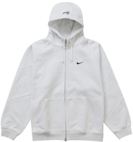 Supreme Nike Zip Up Hooded Sweatshirt White Supreme Nike Zip Up Hooded Sweatshirt White