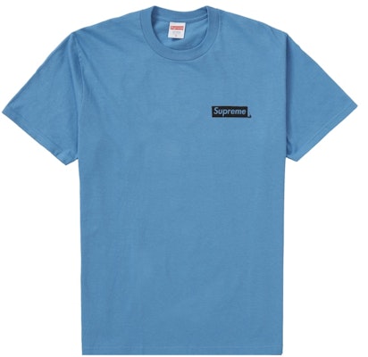 Supreme No More Shit Tee Biru Muda Berdebu Order Supreme No More Shit Tee Biru Muda Berdebu