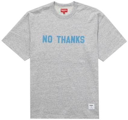Supreme No Thanks Camiseta Manga Corta Gris Jaspeado Buy Supreme No Thanks Camiseta Manga Corta Gris Jaspeado