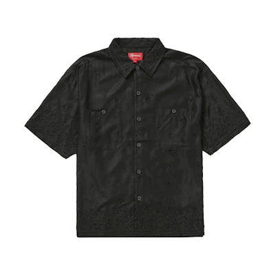 Supreme Nouveau Embroidered S/S Shirt Black