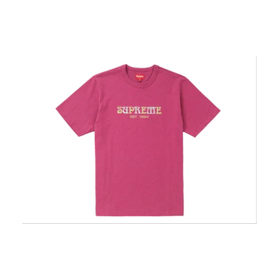 Supreme Nouveau Logo Tee Dark Magenta