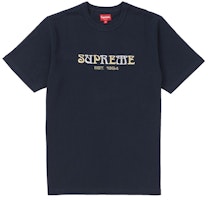 Supreme Nouveau Logo Tee Navy