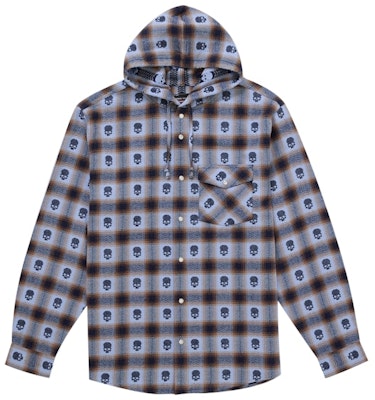 Supreme Number (N)ine 藍色連帽法蘭絨襯衫 Buy Supreme Number (N)ine 藍色連帽法蘭絨襯衫