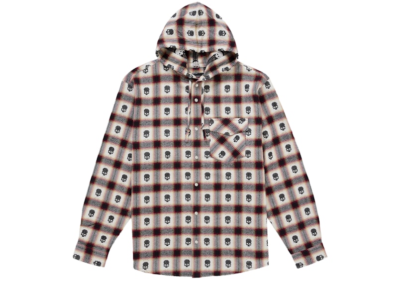 Supreme Number (N)ine Hooded Flannel Shirt White