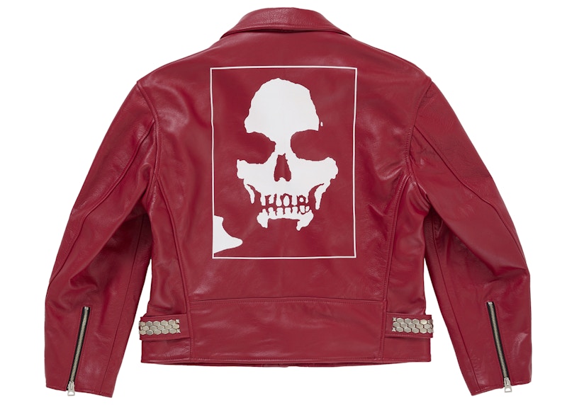 Supreme Number (N)ine Schott Perfecto Leather Jacket Red 圖 3