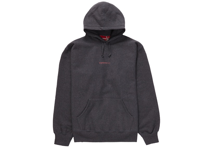 Supreme Number One Hooded Sweatshirt Charcoal