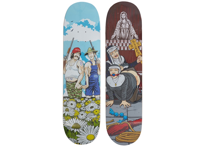 Supreme Nuns N Guns Skateboard Deck Set Multicolor