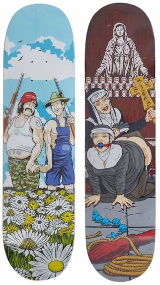 supreme-nuns-n-guns-skateboard-deck-set-multicolor