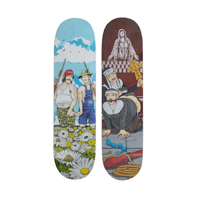 Supreme Nuns N Guns Skateboard Deck Set Multicolor
