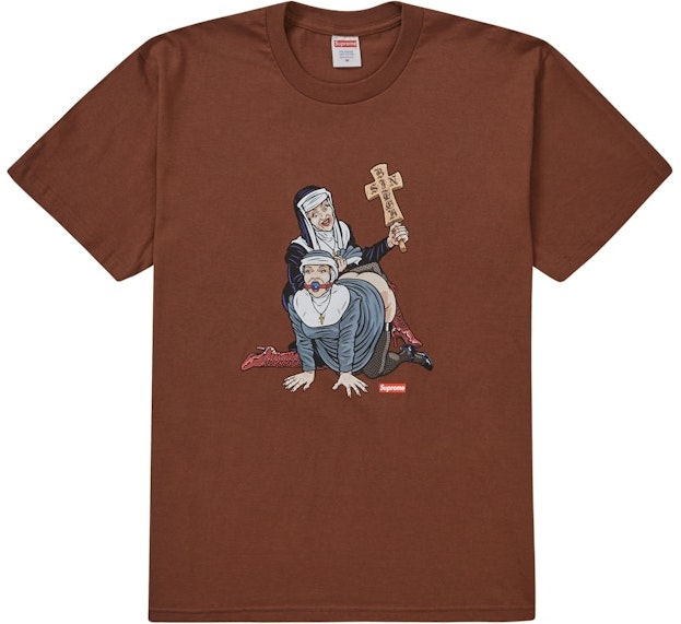 supreme-nuns-tee-brown