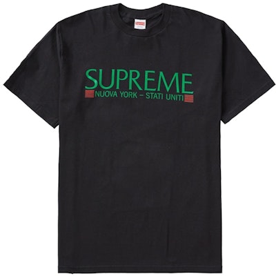 Supreme Nuova York Tee Black Buy Supreme Nuova York Tee Black