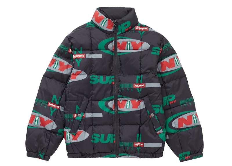 Buy Supreme纽约黑色可翻转蓬松夹克