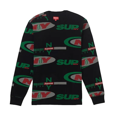 Supreme NY Waffle Thermal Black