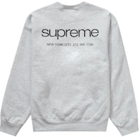Supreme NYC Crewneck Ash Grey Supreme NYC Crewneck Ash Grey