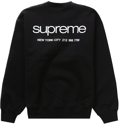 Supreme NYC Crewneck Black Buy Supreme NYC Crewneck Black
