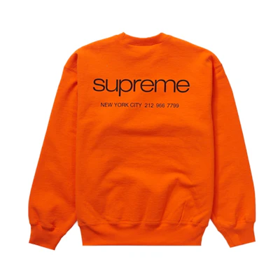 Supreme NYC Crewneck Dark Orange