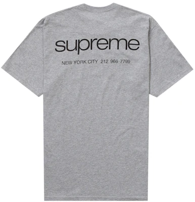 Supreme NYC Tee Heather Grey Order Supreme NYC Tee Heather Grey