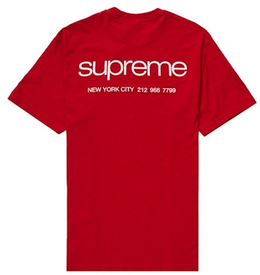 Supreme NYC Tee Red Order Supreme NYC Tee Red